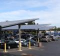 Photovoltaic panels on parking structure