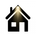 House with light shining