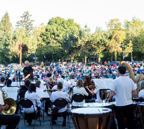 Peninsula Symphony playing 2015 Summer Concert at Hillview Park