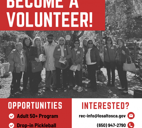 Volunteer with the City of Los Altos Parks & Recreation Department