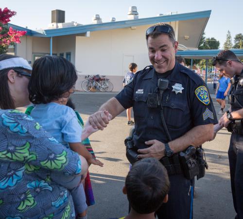 Officers at National Night Out 