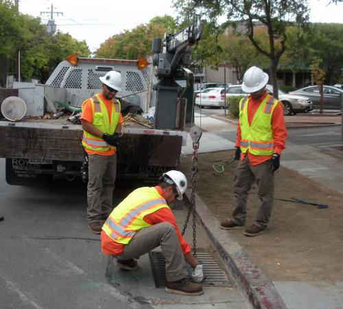 Storm drain inlet cleaning