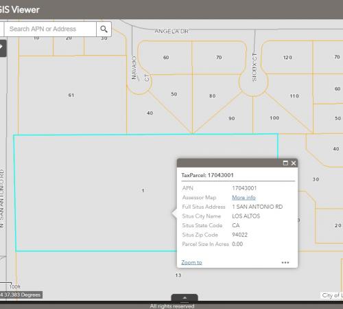 City of Los Altos Public GIS Viewer