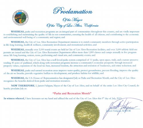 Mayor Fishpaw's Proclamation