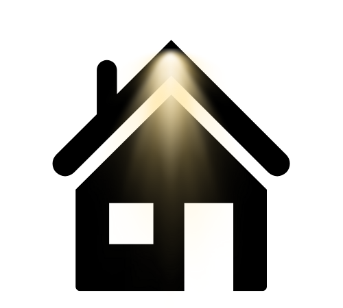 House with light shining