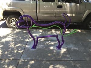 Dog bike rack