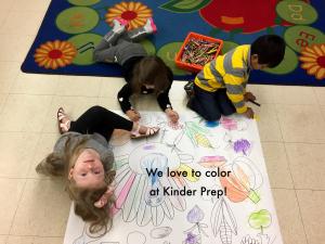 Coloring at Kinder Prep 