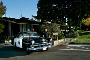 "LAPOA" a 1954 Ford, our beloved replica of our first Los Altos Police patrol car.