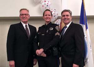 Sergeant Krauss with Chief Younis and Captain Galea