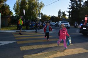 Montclair students crossing street