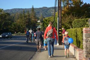 Walk to School Day at Montclaire Elementary