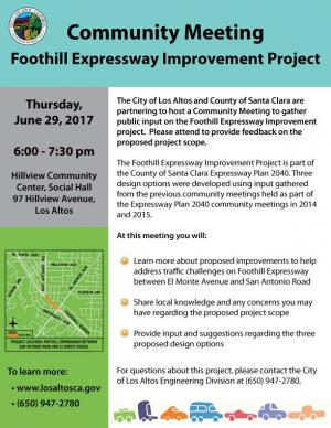 Foothill Expressway Improvement Project Meeting Flyer