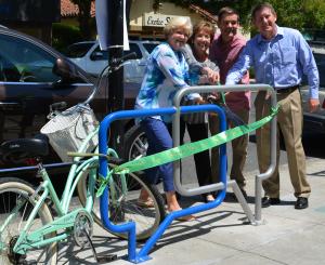 Artistic Bike Rack ribbon cutting on State Street