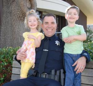 Agent Spillman with son and daughter