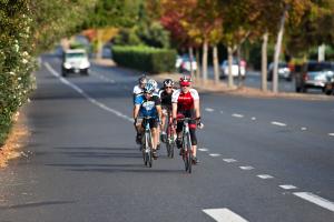 Cyclists on Foothill Expressway