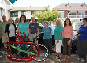 Artistic Bike Rack Ribbon Cutting