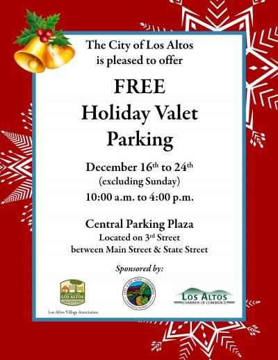 Free Holiday Valet Parking in Downtown Los Altos