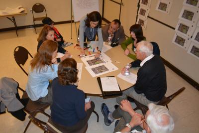 people sitting around a table