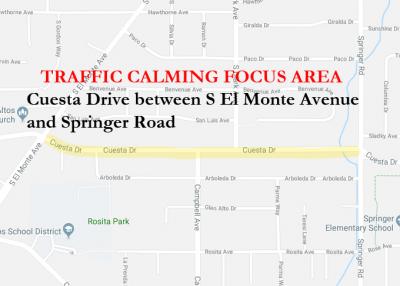 Traffic calming focus area