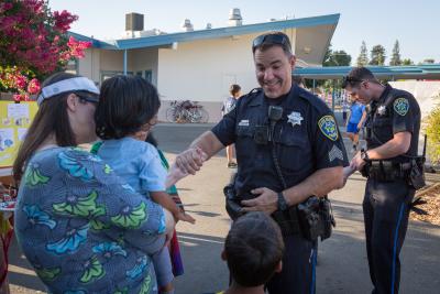 Officers at National Night Out 