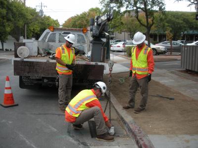 Storm drain inlet cleaning