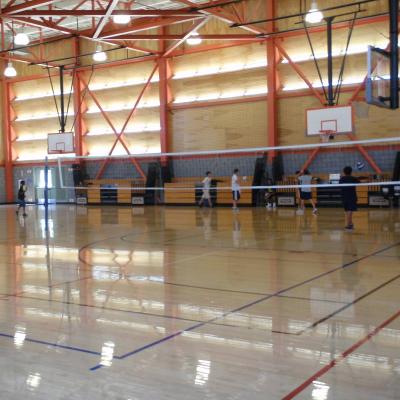 Black gym interior